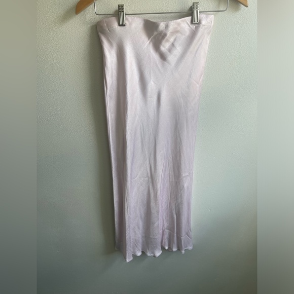 GB Gianni Bini Midi Satin Skirt with Side Slit - Picture 2 of 5